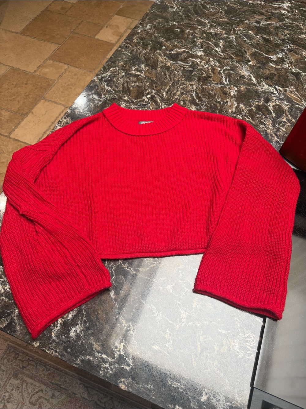 Wild fable from Target red crop sweater lightweight
